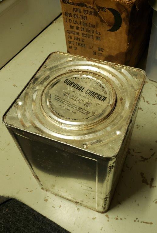 Civil Defense Ration Survival Crackers - July 1962, Never Opened